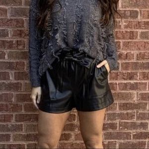 Faux Leather Shorts